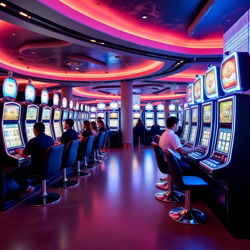 Modern casino met speelautomaten