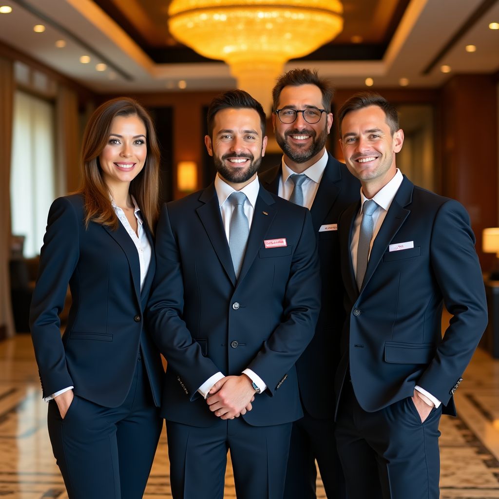 Professioneel hotel team